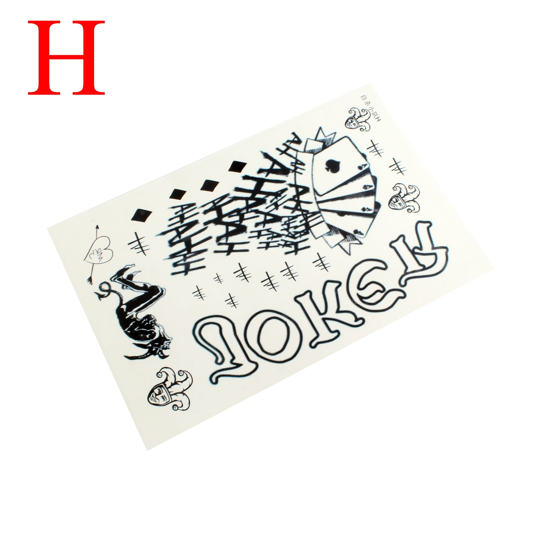 Harley Quinn Joker Full Body Temporary Tattoos Waterproof Halloween Cosplay H Walmart Com