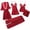 Red, variant on 5 Piece Pyjamas Set Women Satin Silk Pajamas Kimono Robe Lace Cami Tops Shorts Pants Nightdress Bathrobe Pjs Sets Sleepwear Soft Comfy Loungewear Black L