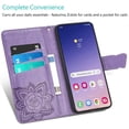thumbnail image 2 of for Samsung Galaxy S24+ Plus Wallet Case, [Butterfly & Flower Embossed] Premium Leather Case Cover with Card Slots Kickstand Flip Case for Samsung Galaxy S24+ Plus (Lavender), 2 of 12