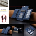 thumbnail image 2 of Allytechgroup 2-in-1 Magnetic Wallet Case for Apple iPhone 8 Plus/7 Plus, Detachable Card Holder with Zipper Pocket RFID Blocking Kickstand PU Leather Protective Flip Cover with 6 Slots, Darkblue, 2 of 6