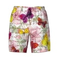 thumbnail image 5 of Rocae Butterflies and Vintage for Men's Swim Trunks Quick Dry With Two Side Pockets and One Lined Patch PocketLarge, 5 of 9