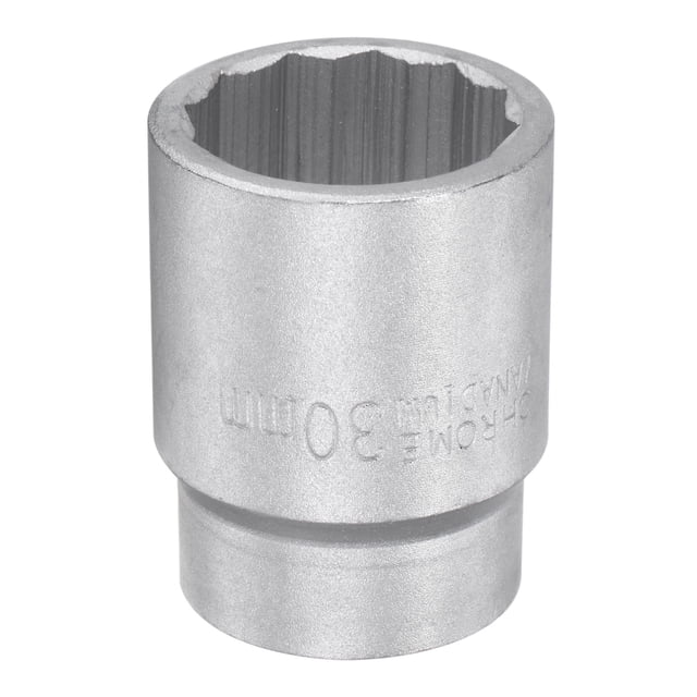 Unique Bargains 3/4 Inch Square Drive 12 Point 30mm Standard Impact Socket Alloy Steel
