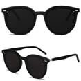 thumbnail image 3 of Gafas de sol SOJOS Classic Round SJ2067 para mujer y hombre, color negro y gris, 3 of 5
