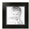 thumbnail image 2 of ArtToFrames 8" x 8" Honors Black with Silver Picture Frame, 8x8 inch Black Wood Poster Frame (WOM-5157), 2 Pack, 2 of 6