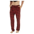 thumbnail image 4 of YUSHOW 2 Pack Mens Flannel Pajamas Pants Cotton Buffalo Plaid Pjs Bottoms Soft Warm with Button Fly Male Size M, 4 of 7