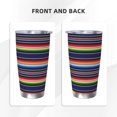 thumbnail image 3 of Lsque Blanket stripes Pattern 20oz Car Cup with Lid and Straw, Insulated Coffee Cup with Straw Topper, Spill Proof Travel Coffee Mug, Stainless Steel Tumble-Without Straw, 3 of 8