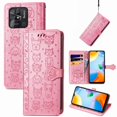 thumbnail image 2 of Funda Cartera FOXDOCK para XIAOMI Redmi 10C , Flip PU con Relieve de Gatos y Perros, Tarjetero y Soporte, 2 of 6