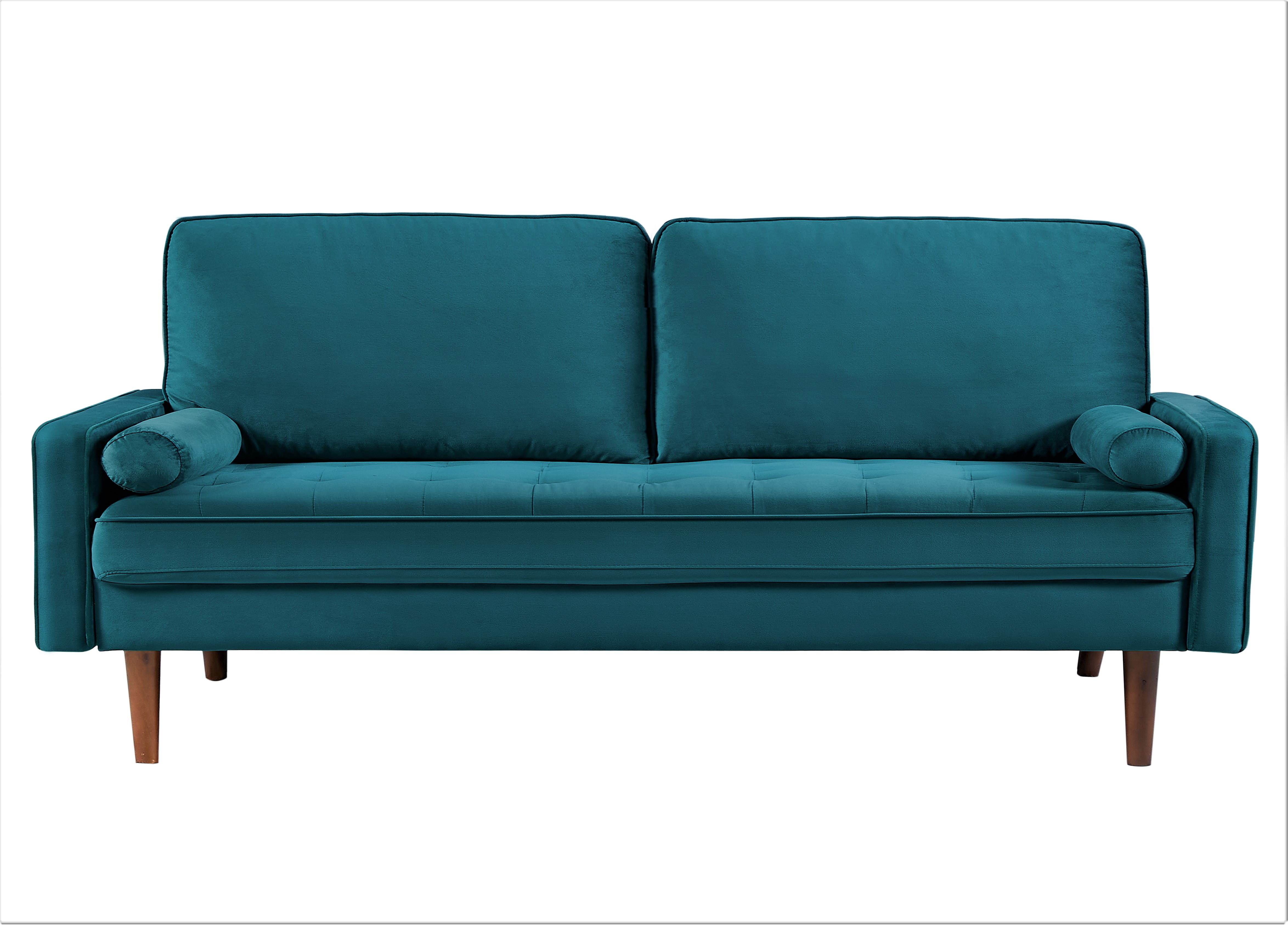 Uspridefurniture Monahan 70''W Velvet Tufted Sofa, Greenish Blue