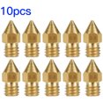 thumbnail image 1 of Cabezales de boquilla de latón para impresora 3D de 10 Uds., Cabezales de impresión de extrusora MK8, reemplazo para CR 10, 3 mm / 0,8 mm Noticed EL4444-13B, 1 of 2