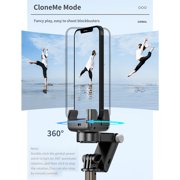 Andoer Q18 360-Degree Rotatable Multi-Function Gimbal Stabilizer with 27.5in / 700mm Extension Rod Built-in Beauty Fill Light Smart Face Tracking Auto Balance Desktop Tripod