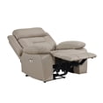 thumbnail image 2 of Conia Power Reclining Chair-Soft Latte Beige Leather-USB Charger, 2 of 5