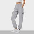 thumbnail image 4 of vigerkar Womens Cargo Sweatpants Oversized Joggers Baggy Athletic Pants with Pockets (Light Gray, XXL), 4 of 7