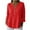 Summer Tops Red, variant on Womens Waffle Spring Clothes, 3/4 Sleeve Pullover for Women Summer Fashion Loose Fit Solid Color Button Up V Neck Sweatshirts