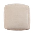 thumbnail image 3 of HomeRoots 534104 18 in. Ivory Chenille Cube Pouf Ottoman, 3 of 5