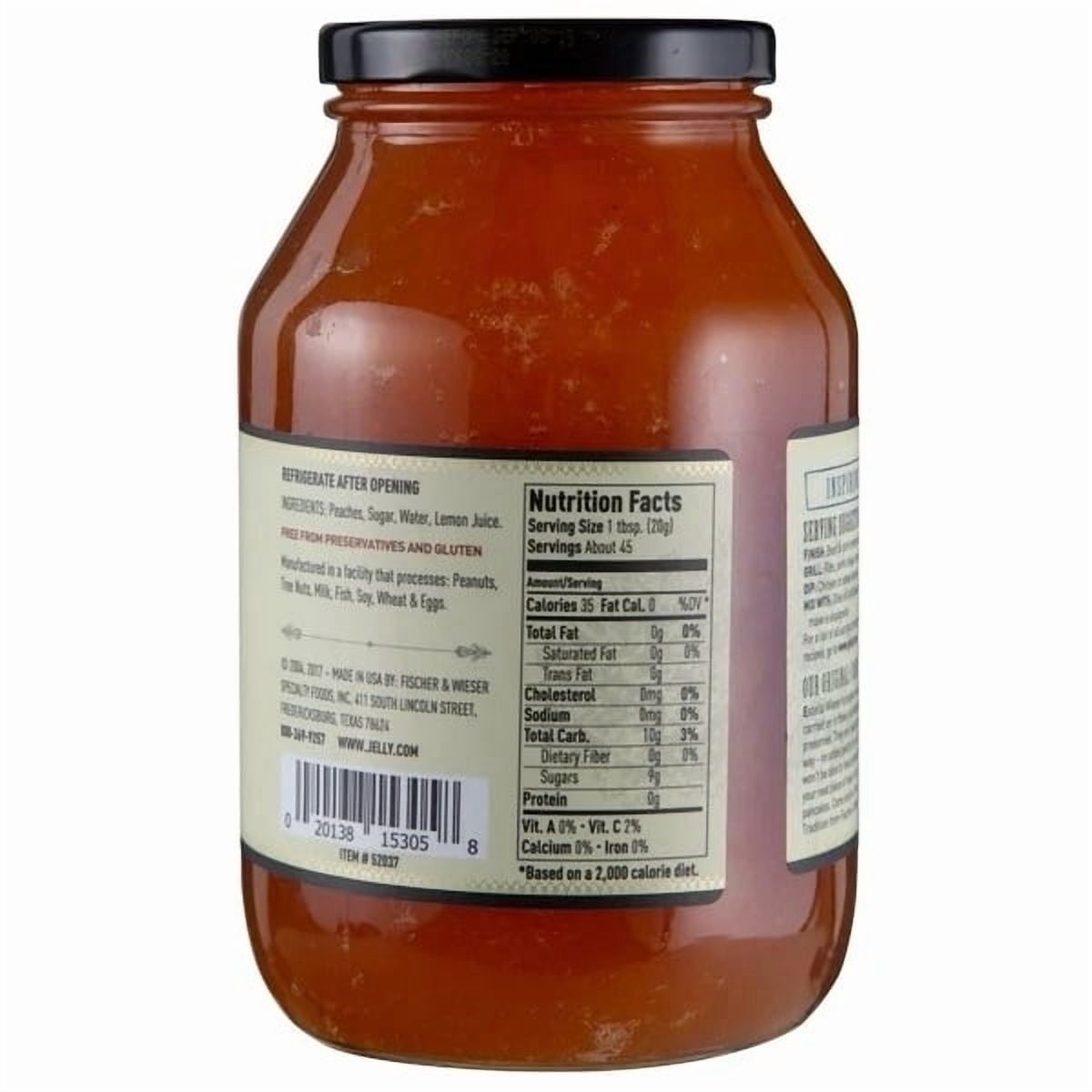 Fischer and Wieser Old Fashioned Fredericksburg Peach Preserves 40 Ounce Jar