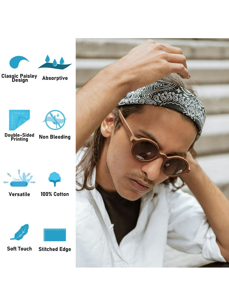 7 Vibrant Paisley Headband/bandannas Collection Paisley Daze Bandana – Rave Wonderland main image 3