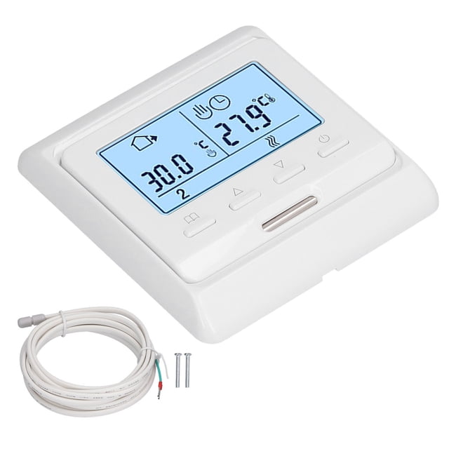 Touch Color Screen Heating Thermostat,ME5516 Programmable Thermostat LCD Floor Heating Thermostat Intelligent Thermostat Eco-Friendly Materials