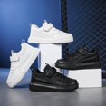 thumbnail image 2 of Boy's Solid Skate Shoes, Lace Up Comfy Non Slip Stree Style Sneakers For All Seasons Outdoor Workout Activities, 2 of 4
