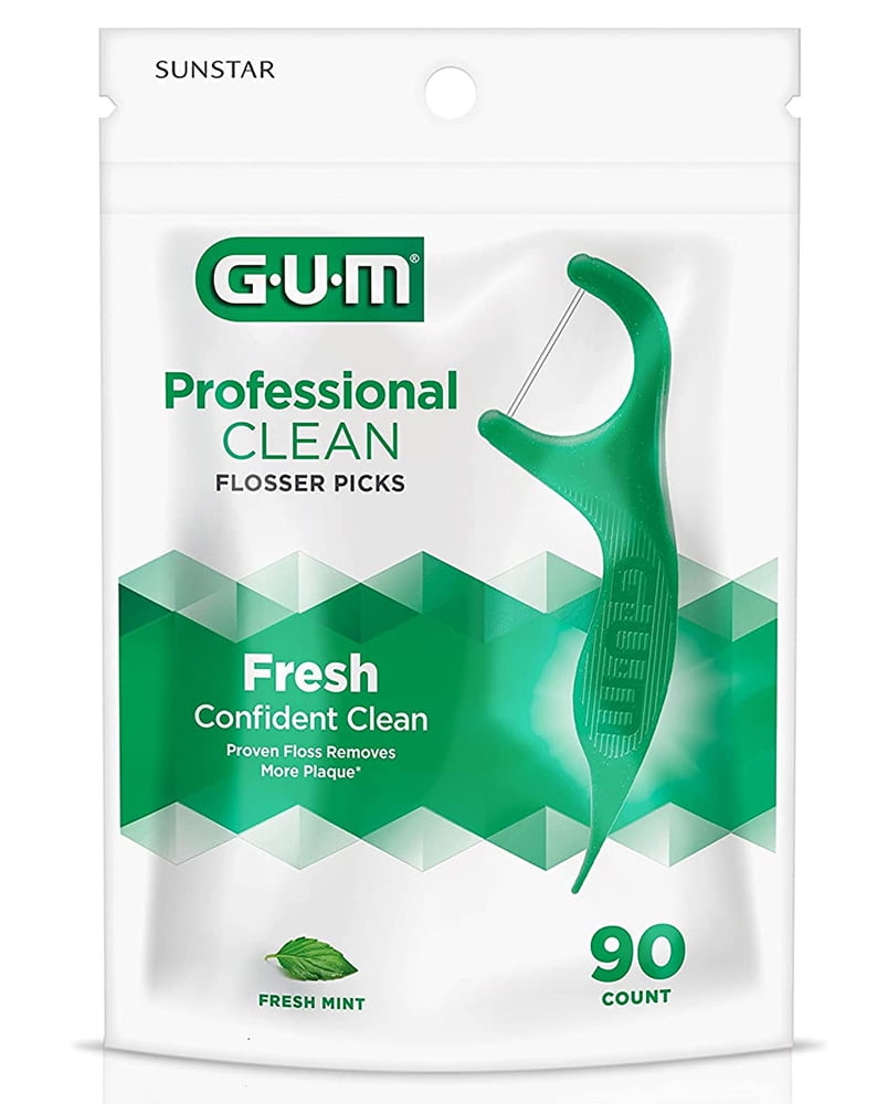 GUM Professional Clean Flossers Fresh Mint - 90 CT