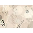 thumbnail image 2 of Abstract Wallpaper Wall Mural - Potrait Line Art, 2 of 5