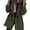 Army Green XXL, variant on Women Jacket Windbreaker Style Hooded Drawstring Waist Large Pockets Solid Color Zipper Closure Thermal Long-Sleeved Biking Hiking Workout Spring Fall Winter Coat