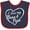 Navy and Red, variant on Inktastic I Love My Nana and Papa in White Chalk Heart Boys or Girls Baby Bib