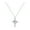 Silver, variant on Women Necklace Cubic Zirconia Rotary Cross Pendant Adjustable with Extended Length Lady Clavicle Necklace Neck Jewelry