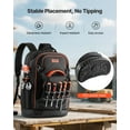 thumbnail image 5 of Heavy Duty Tool Backpack 65 Pockets Laptop Compartment Molded Base for Electricians Repairmen HVAC Technicians, 5 of 6