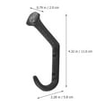thumbnail image 2 of ELAYARD 4Ud Colgadores De Pared De Hierro Negro Con Clásico Para Abrigos Y Accesorios, 2 of 8