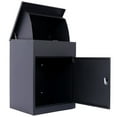 thumbnail image 2 of Package Delivery Boxes for Outside,Extra Large Mailbox,Galvanized Steel Parcel Mailbox,Wall Mounted Lockable Anti-Theft - Black, 2 of 5