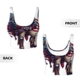 thumbnail image 5 of Lsque Cool Patriotic Buffalo Cowboy Printed Women'S Sports Bra, Compression, Moisture Wicking, High-Impact Sports Bra For Women,Supportive sports bra-Large, 5 of 9