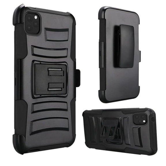 GSA Car Armor Holster Case w/Kickstand for iPhone 11 Pro (5.8") - Black