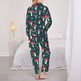 thumbnail image 5 of Kll Amanita Mushroom Print Women'S Long Sleeve Pajamas With Pants Sleepwear Loungewear 2 Set-Small, 5 of 9