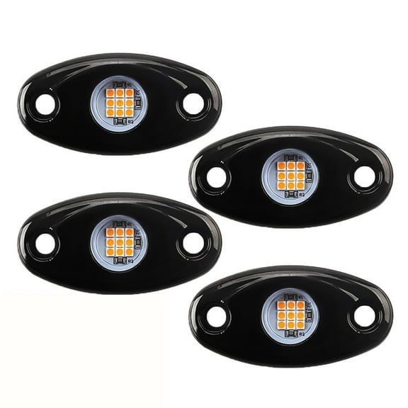 4Pcs Car Led Rock Lights Underbody Light 9W 12V-24V Dc Ip67 For Jeep Offroad Truck Atv Utv 4X4 Car Boat Aluminum Alloy Pc White Fangkenuo