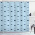 thumbnail image 1 of Ambesonne Shark Shower Curtain, Ocean Life in Blue Shades, 69"Wx84"L, Navy Blue Pale Blue, 1 of 3