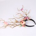 thumbnail image 4 of Slccxzc Floral Deer Antler Headband Forest Fairy Tree Branch Headpiece for Halloween Party, 4 of 7