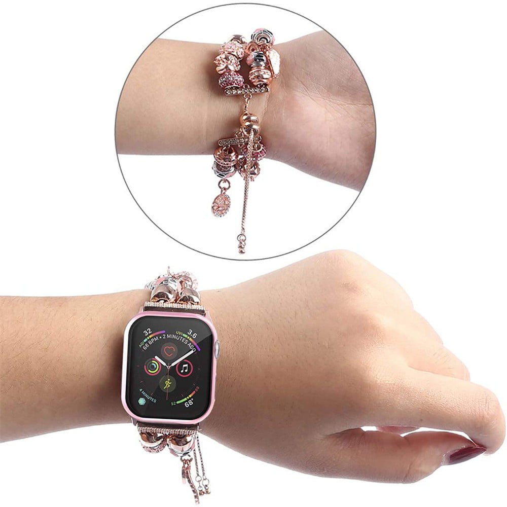  Compatible with Small Apple Watch 38mm, 40mm, 41mm (All Series) Leather  Watch Wrist Band Strap Bracelet with Adapters (Cartoon Character Chihuahua  Dog) : Cell Phones & Accessories