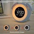 thumbnail image 4 of Billuyoard Reloj despertador con música Led, calendario, luz de repetición, mesita de noche Digital, dormitorio, dibujos animados, relojes de sueño Electrodomésticos Azul Billuyoard HA083590-02B, 4 of 6