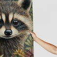 thumbnail image 3 of BCIIG Raccoon Flowers Detailed Painting Bathroom Decoration Set with Hooks Polyester Cloth Shower Curtain Set 36"x72, 3 of 7