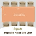 thumbnail image 4 of Exquisite Peach Plastic Tablecloth Cover - 54" x 108" - Heavy Duty - Disposable - Single Count, 4 of 6