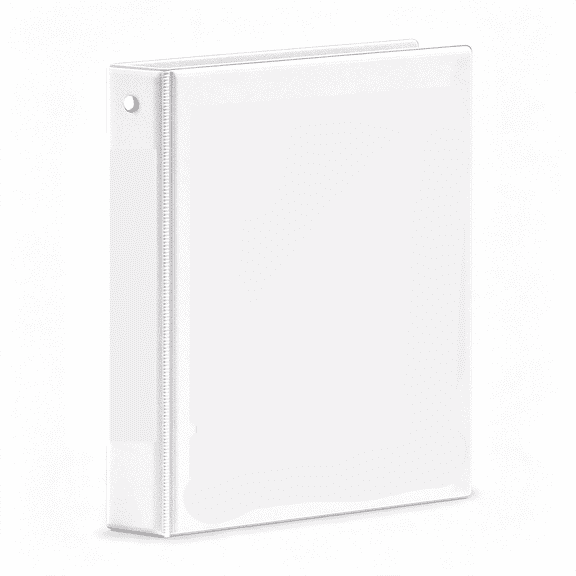 CCOCC 3 Ring Binder 1 Inch 1 Pack, Clear View Binder Three Ring Pvc-Free (Fit 8.5X11 Inches) for School Or Office Supplies, White Binders 1 Inch White