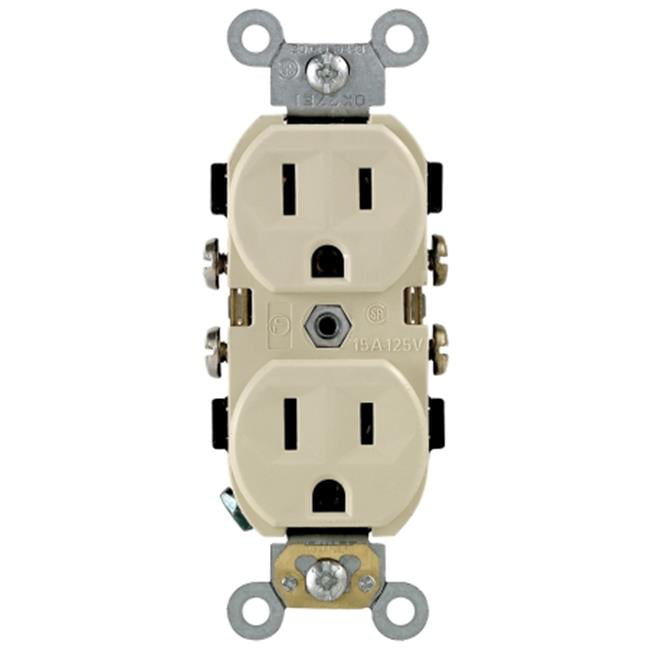 Decorator Duplex Receptacles 20 Amp Ivory Self Grounding 20A Outlets 100 pc 