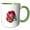 Green/White, variant on 3drose, Two Red Tulips Artistic Vector, 11oz Two-tone Yellow Mug