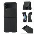 thumbnail image 1 of TECH CIRCLE Leather Case for Samsung Galaxy Z Flip 3 Lichee Pattern Non-Slip Design Slim Thin Shockproof Case For Samsung Galaxy Z Flip 3,Black, 1 of 6