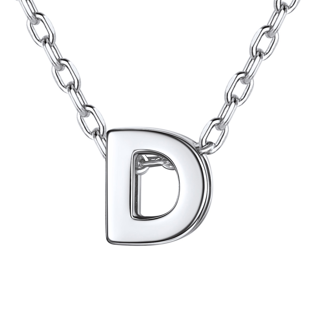 ChicSilver Initial Necklace for Women, 925 Sterling Silver Necklace