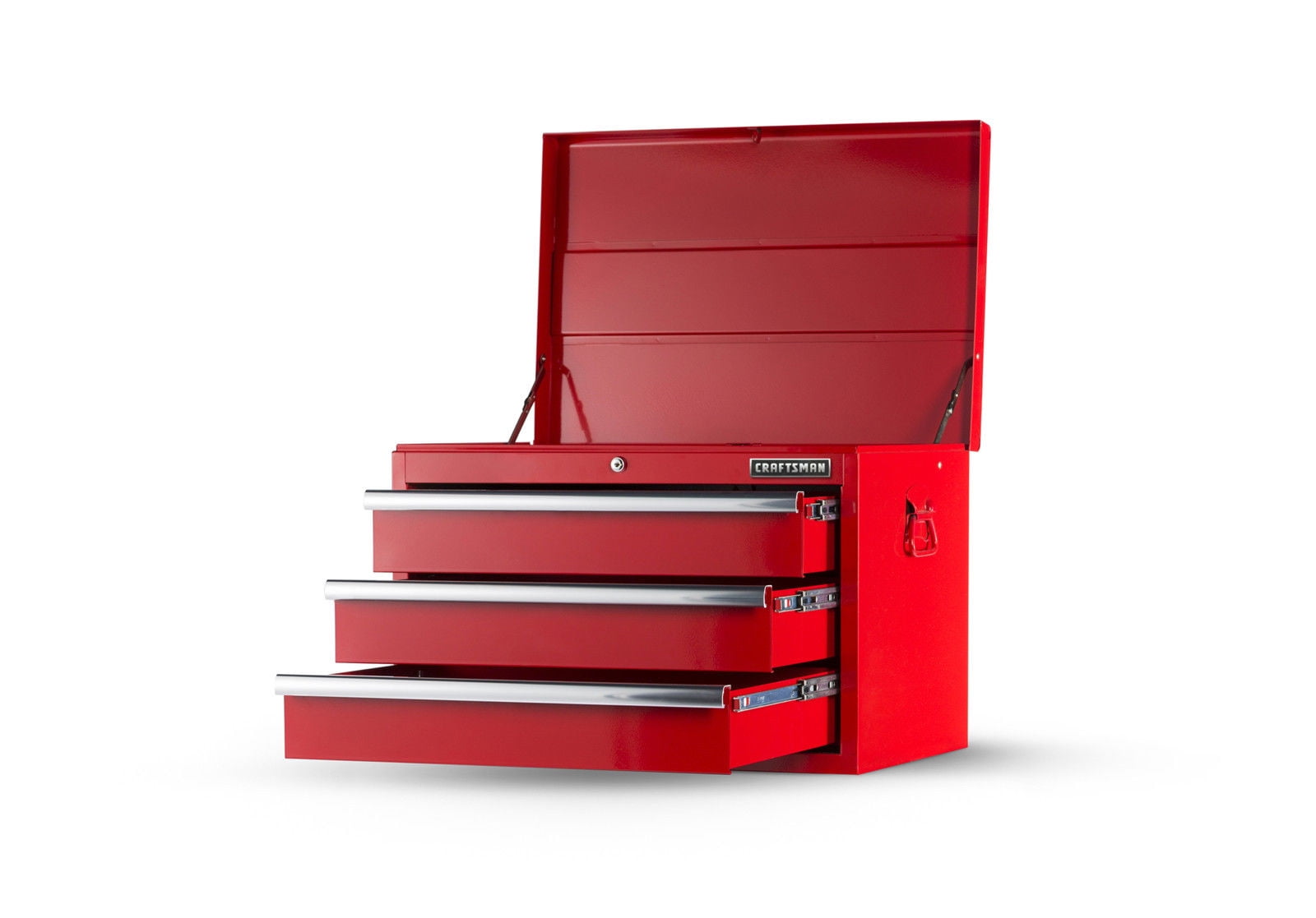 Craftsman Toolbox 27 in. 3Drawer Storage Organizer Tool box Ball Bearing Slides Top Chest Red
