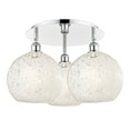 thumbnail image 5 of Innovations Lighting - White Mouchette - 3 Light Flush Mount In Modern, 5 of 7