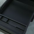 thumbnail image 3 of MotionGrey Metal Filing Cabinet with 3 Drawers, Vertical File Cabinet with Lock, Mobile Office Cabinet with Wheels for Legal, Letter, A4 Files, Black, 3 of 7
