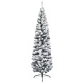 thumbnail image 2 of vidaXL Slim Artificial Pre-lit Christmas Tree with Ball Set Green 210 cm, 2 of 5