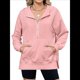 thumbnail image 1 of Sudadera de Algodón con Forro y Media Cremallera para Mujer, Cálida, de Invierno, con Bolsillo para el Pulgar Rosa XXL, 1 of 10